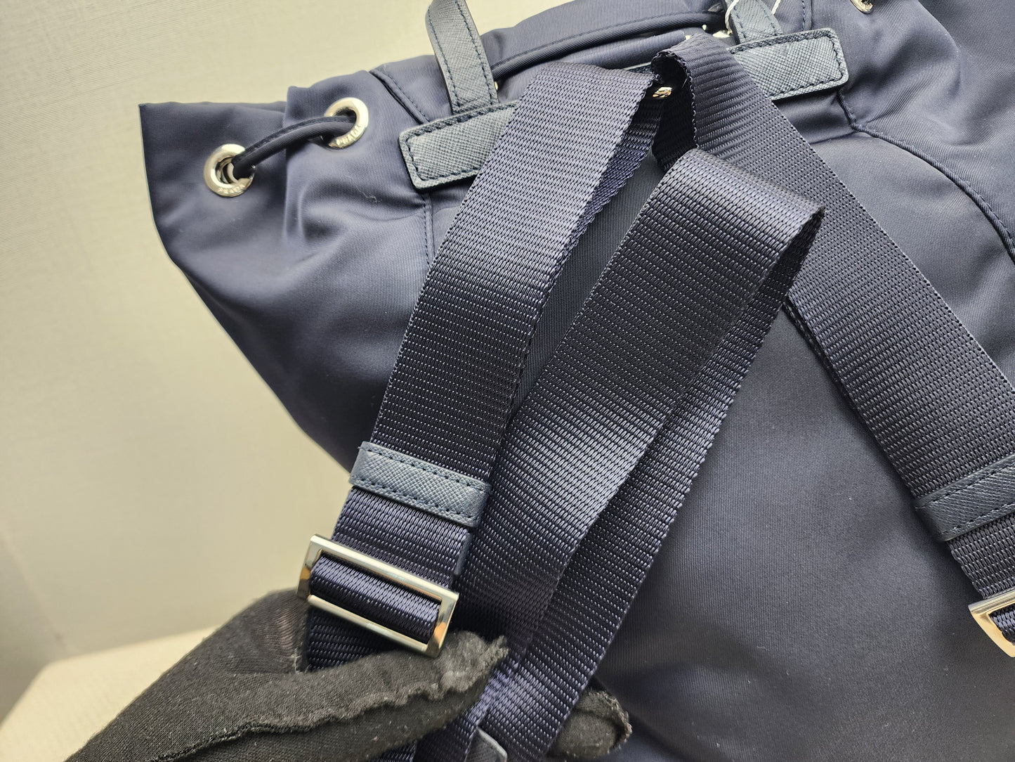 Prada Blue Nylon Small Backpack