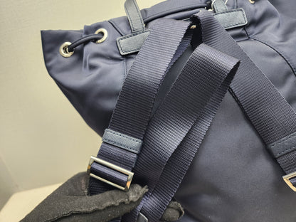 Prada Blue Nylon Small Backpack