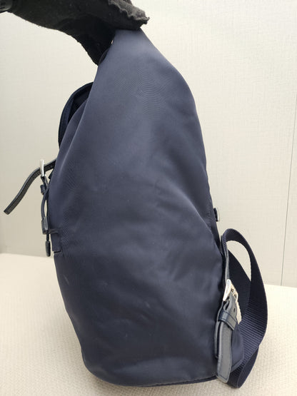Prada Blue Nylon Small Backpack