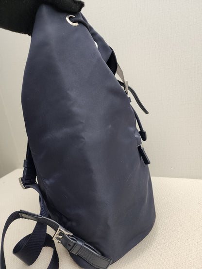 Prada Blue Nylon Small Backpack