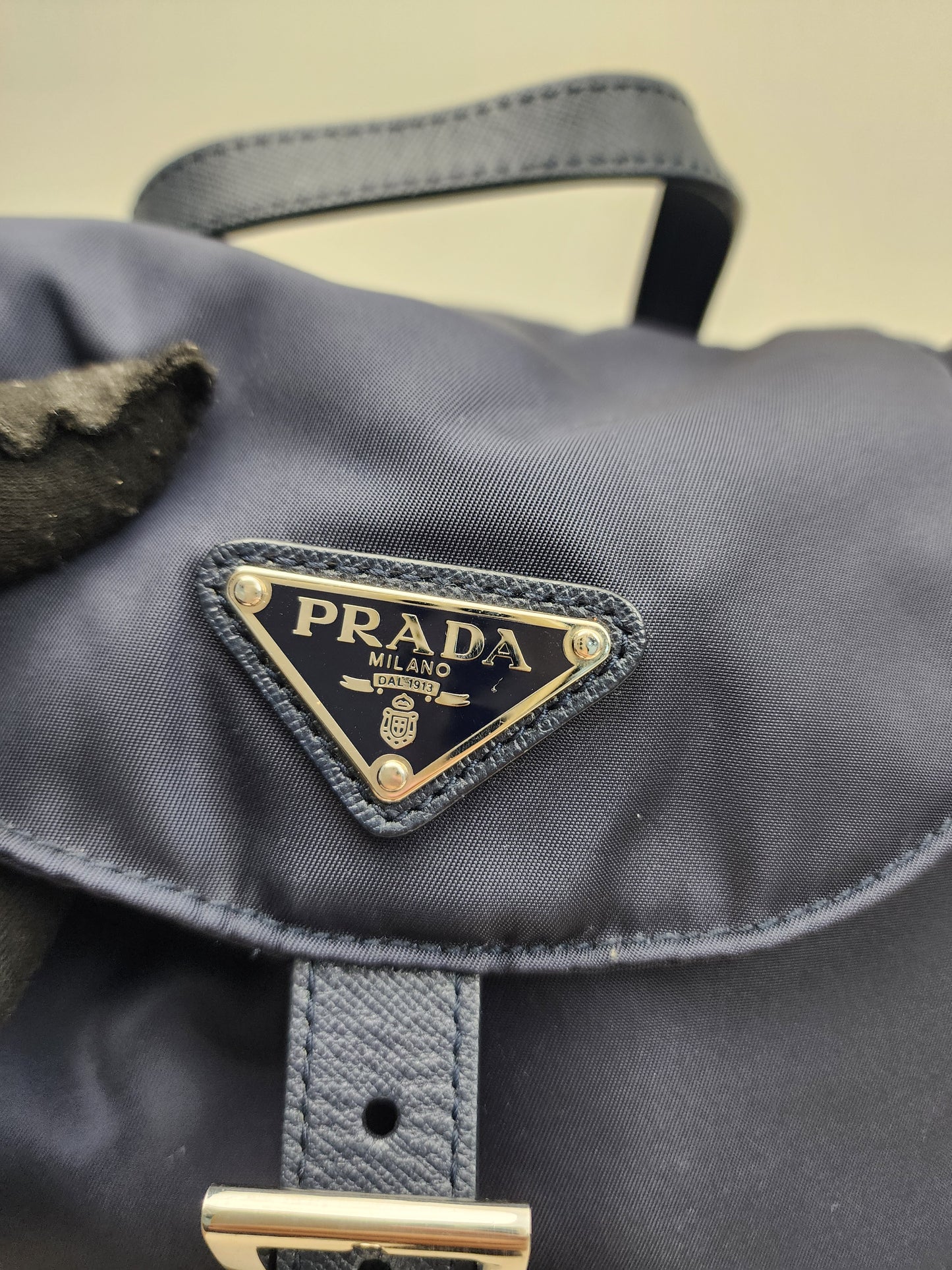 Prada Blue Nylon Small Backpack