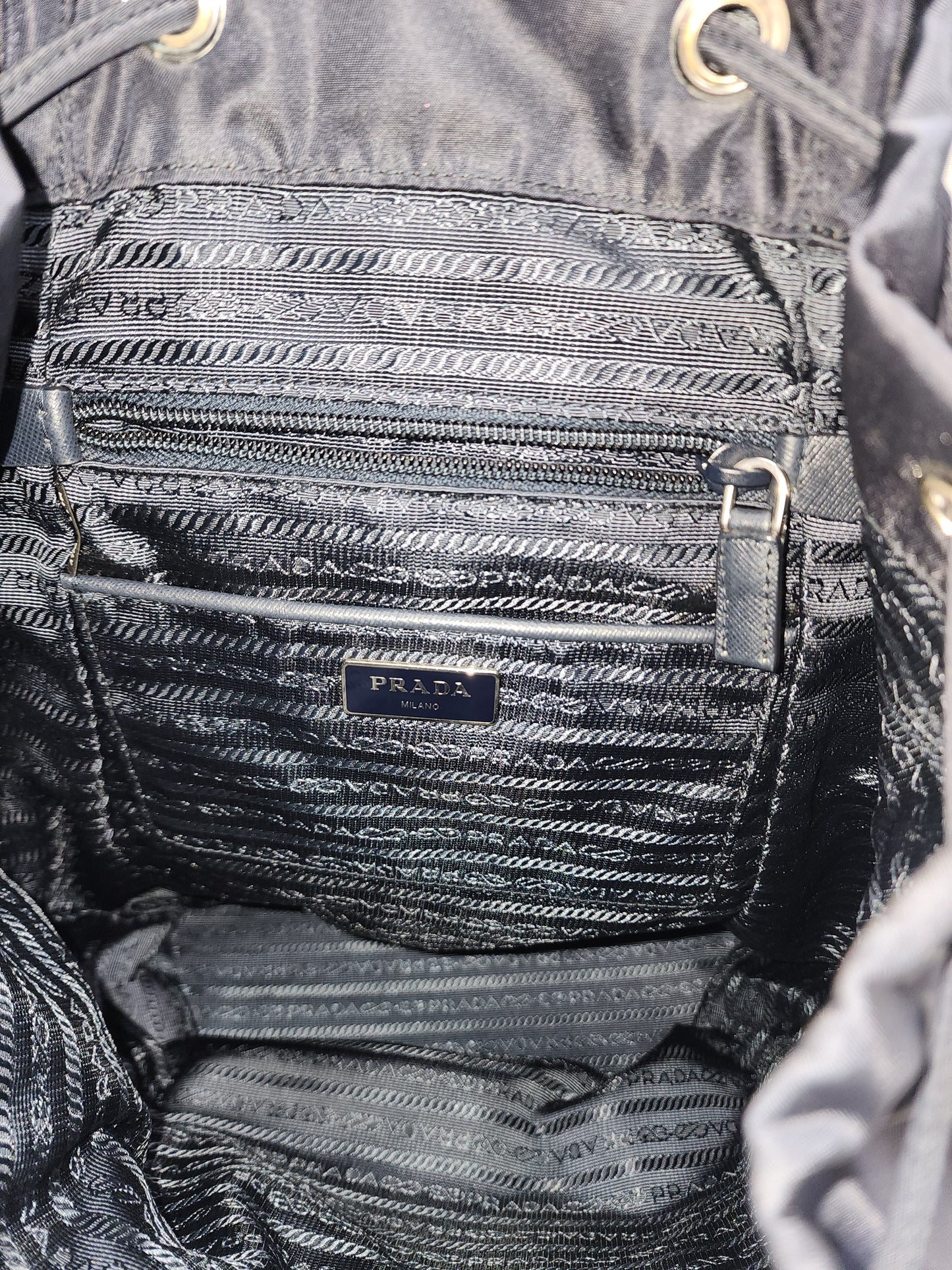 Prada Blue Nylon Small Backpack