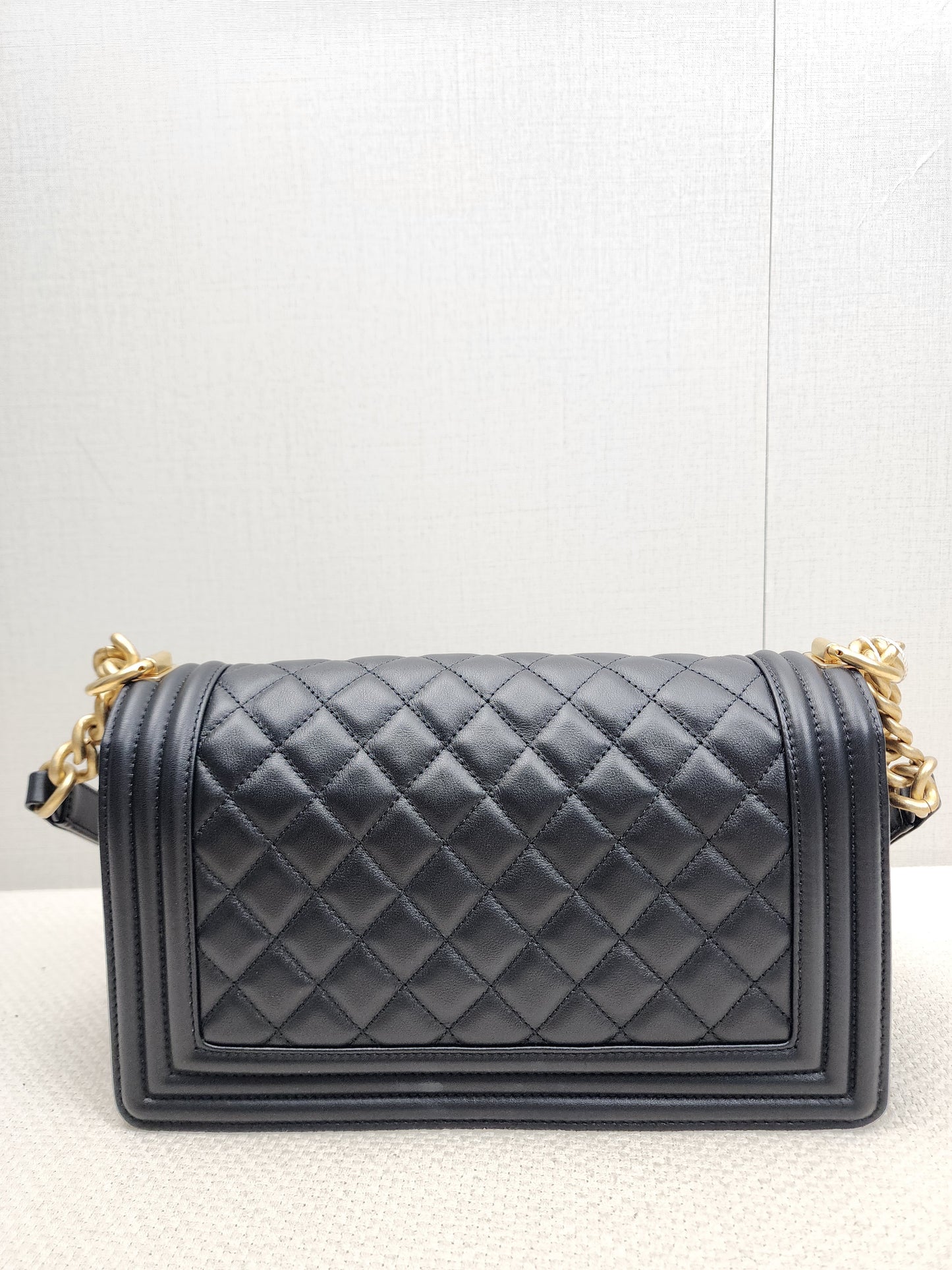 Chanel Black Old Medium Calfskin Leboy (GHW)