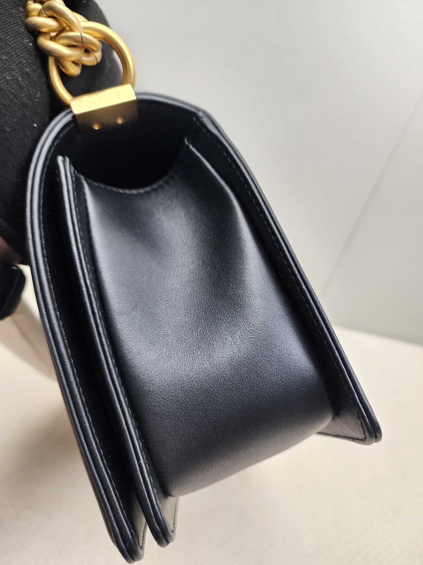 Chanel Black Old Medium Calfskin Leboy (GHW)