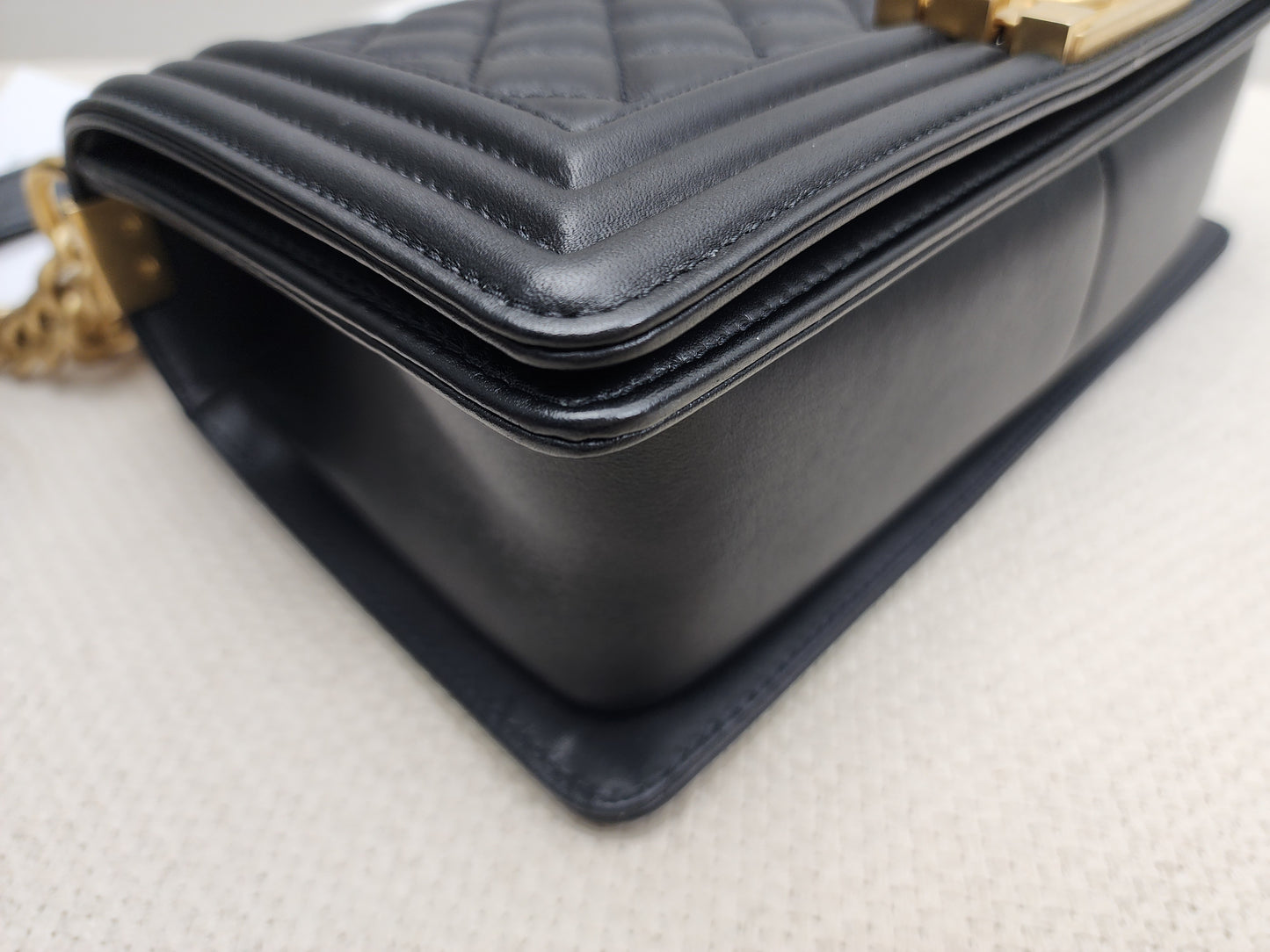 Chanel Black Old Medium Calfskin Leboy (GHW)