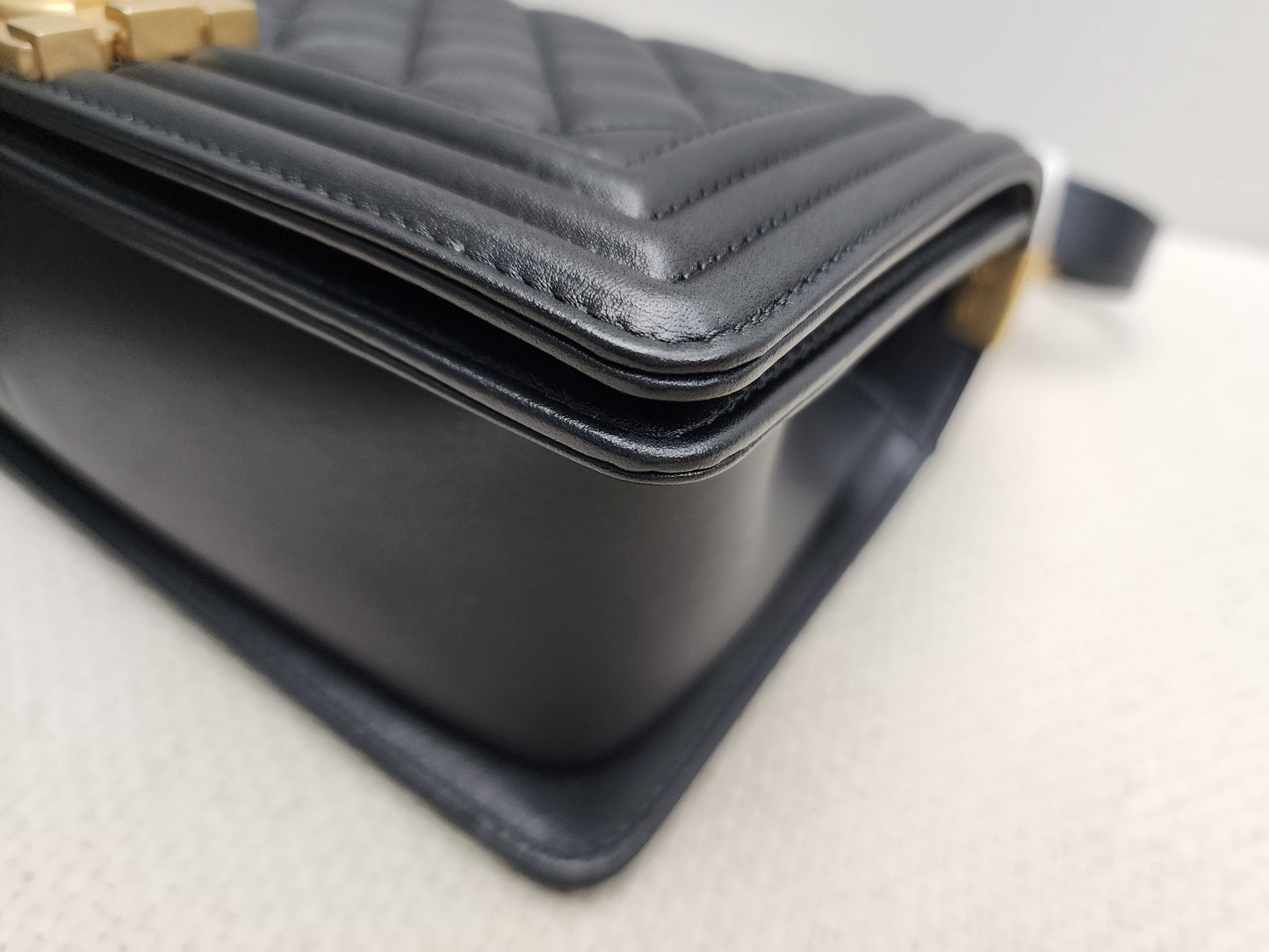Chanel Black Old Medium Calfskin Leboy (GHW)