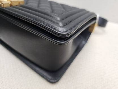 Chanel Black Old Medium Calfskin Leboy (GHW)