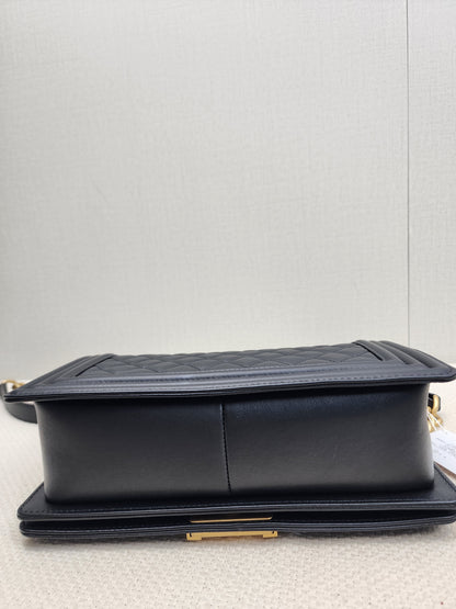 Chanel Black Old Medium Calfskin Leboy (GHW)