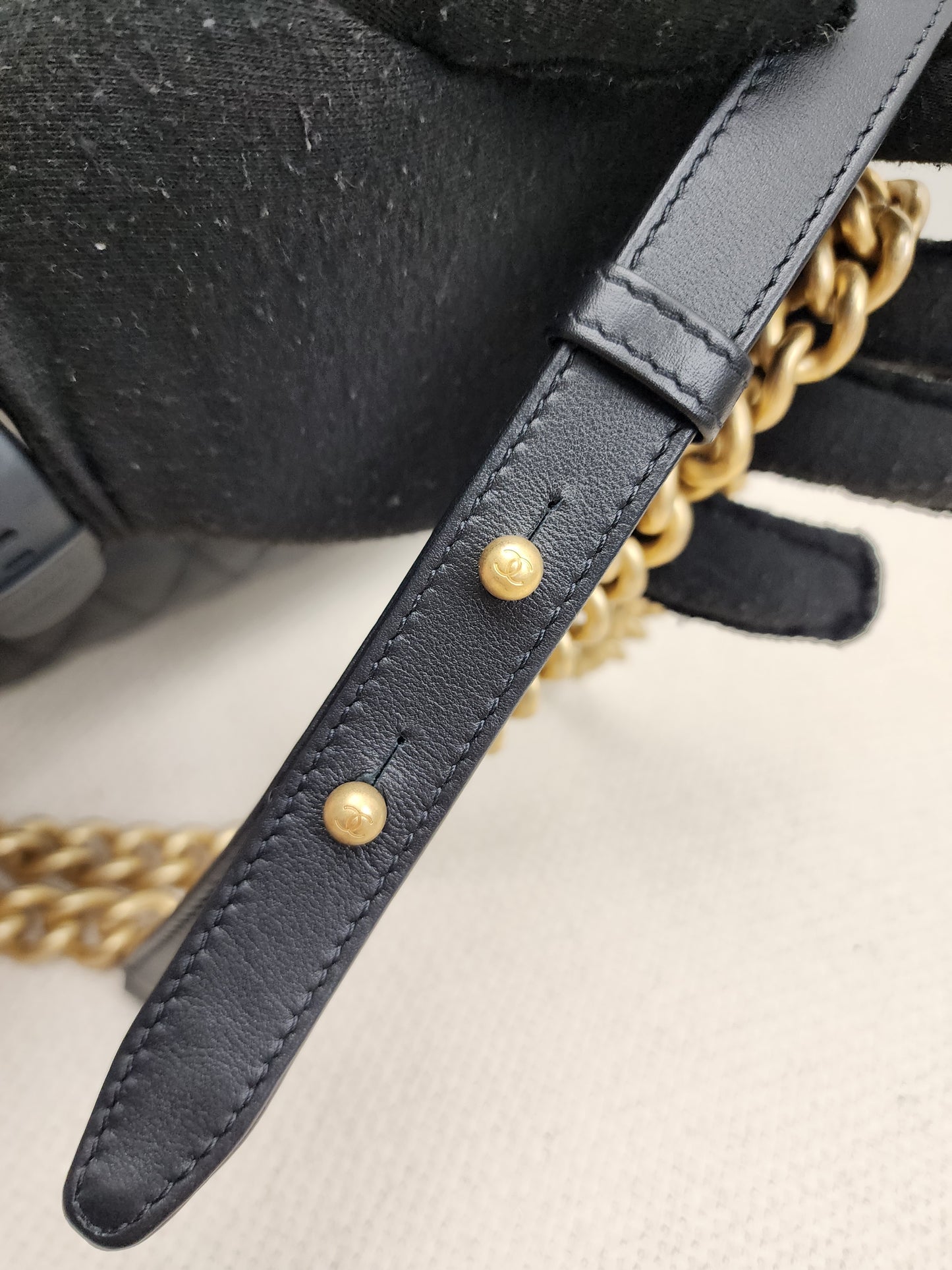 Chanel Black Old Medium Calfskin Leboy (GHW)