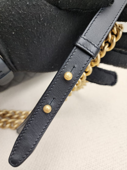 Chanel Black Old Medium Calfskin Leboy (GHW)