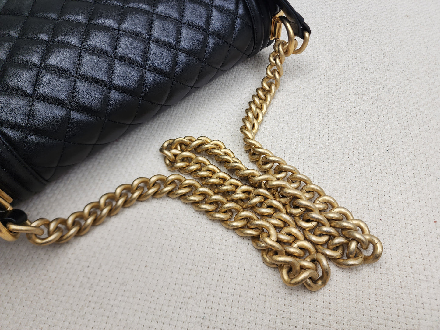 Chanel Black Old Medium Calfskin Leboy (GHW)