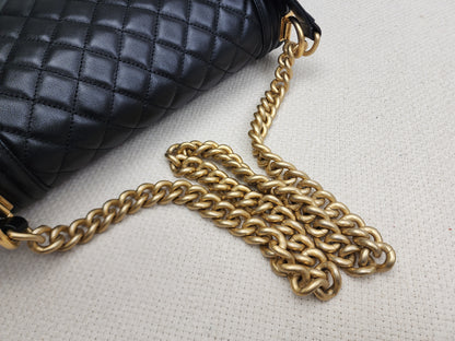 Chanel Black Old Medium Calfskin Leboy (GHW)