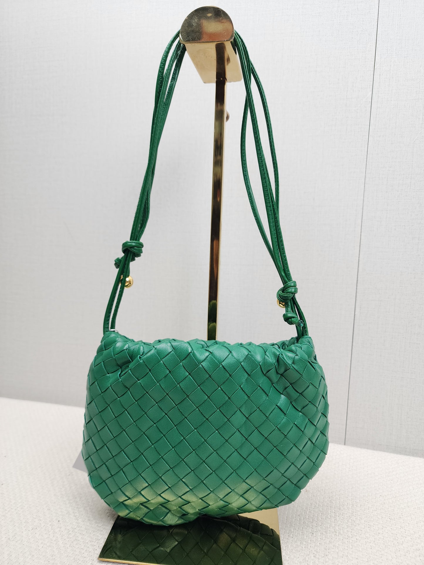 Bottega Veneta Green Nappa Intrecciato Mini Bulb Bag