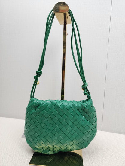 Bottega Veneta Green Nappa Intrecciato Mini Bulb Bag