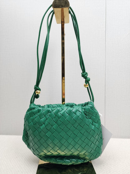 Bottega Veneta Green Nappa Intrecciato Mini Bulb Bag