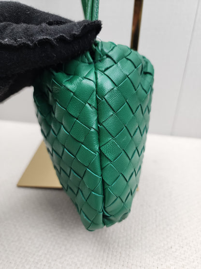 Bottega Veneta Green Nappa Intrecciato Mini Bulb Bag
