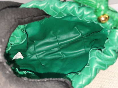 Bottega Veneta Green Nappa Intrecciato Mini Bulb Bag