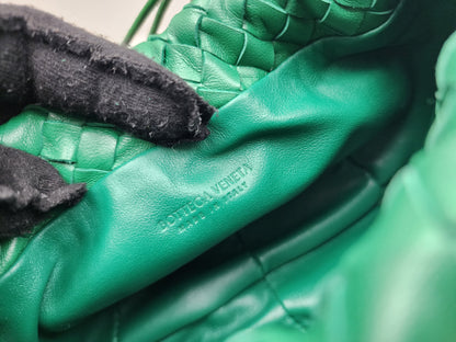 Bottega Veneta Green Nappa Intrecciato Mini Bulb Bag