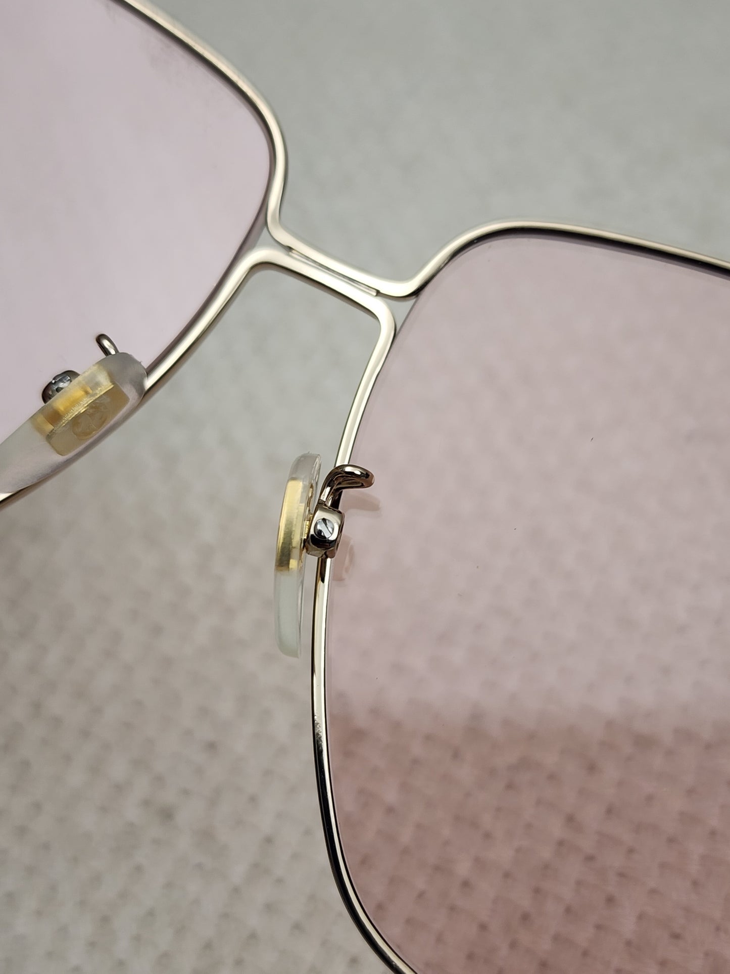 Gucci Pink Rectangular Frame Interlocking G Sunglasses
