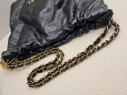 Chanel Black Calfskin Small 22 (GHW)