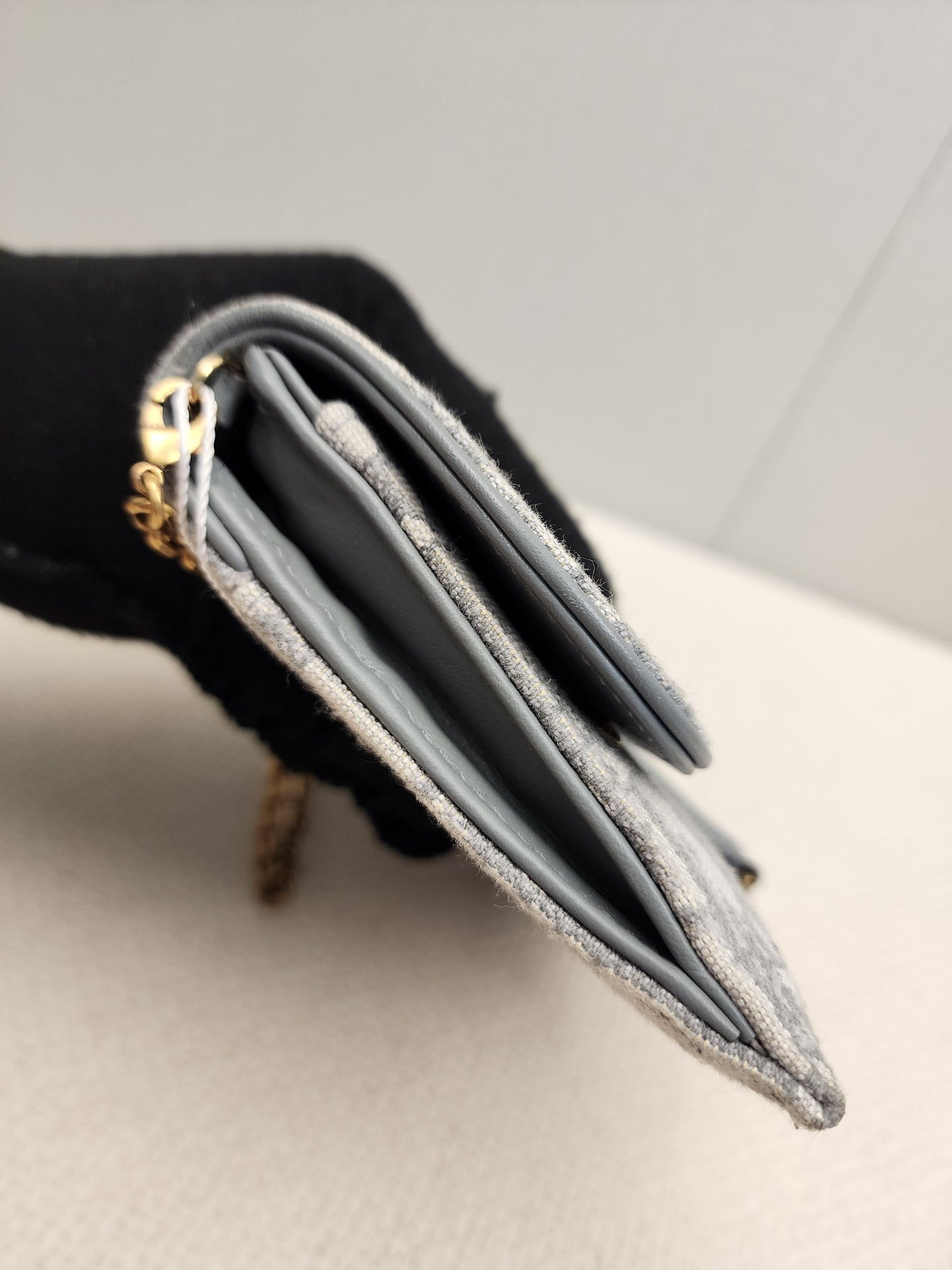 Dior Grey Oblique Canvas Saddle WOC (GHW)