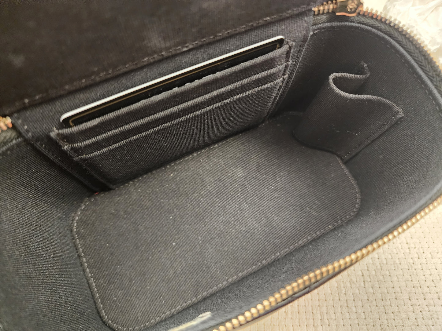 Chanel Black Lambskin Vanity with Top Handle (LGHW)