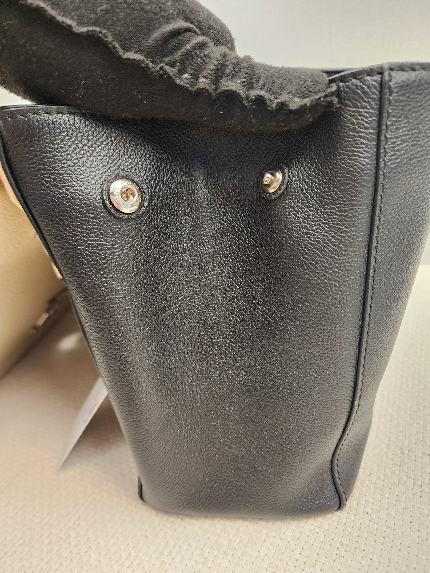 LV Beige/Black Calfskin Lockme II Bag (SHW)