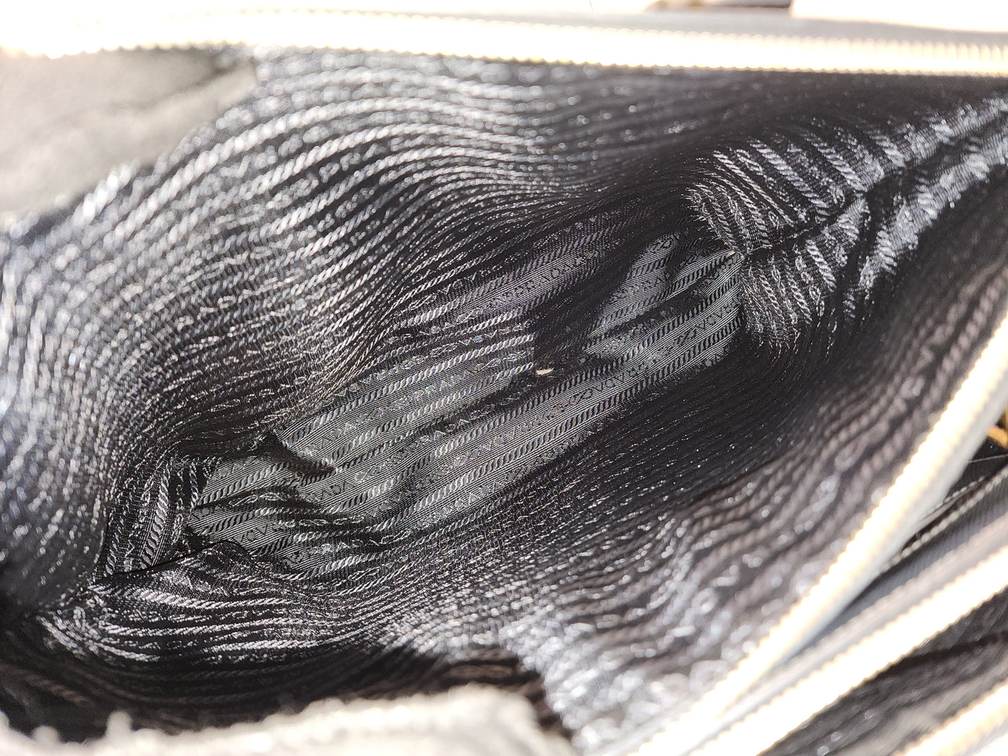 Prada Black Saffiano Lux Double Zip Large Tote (GHW)