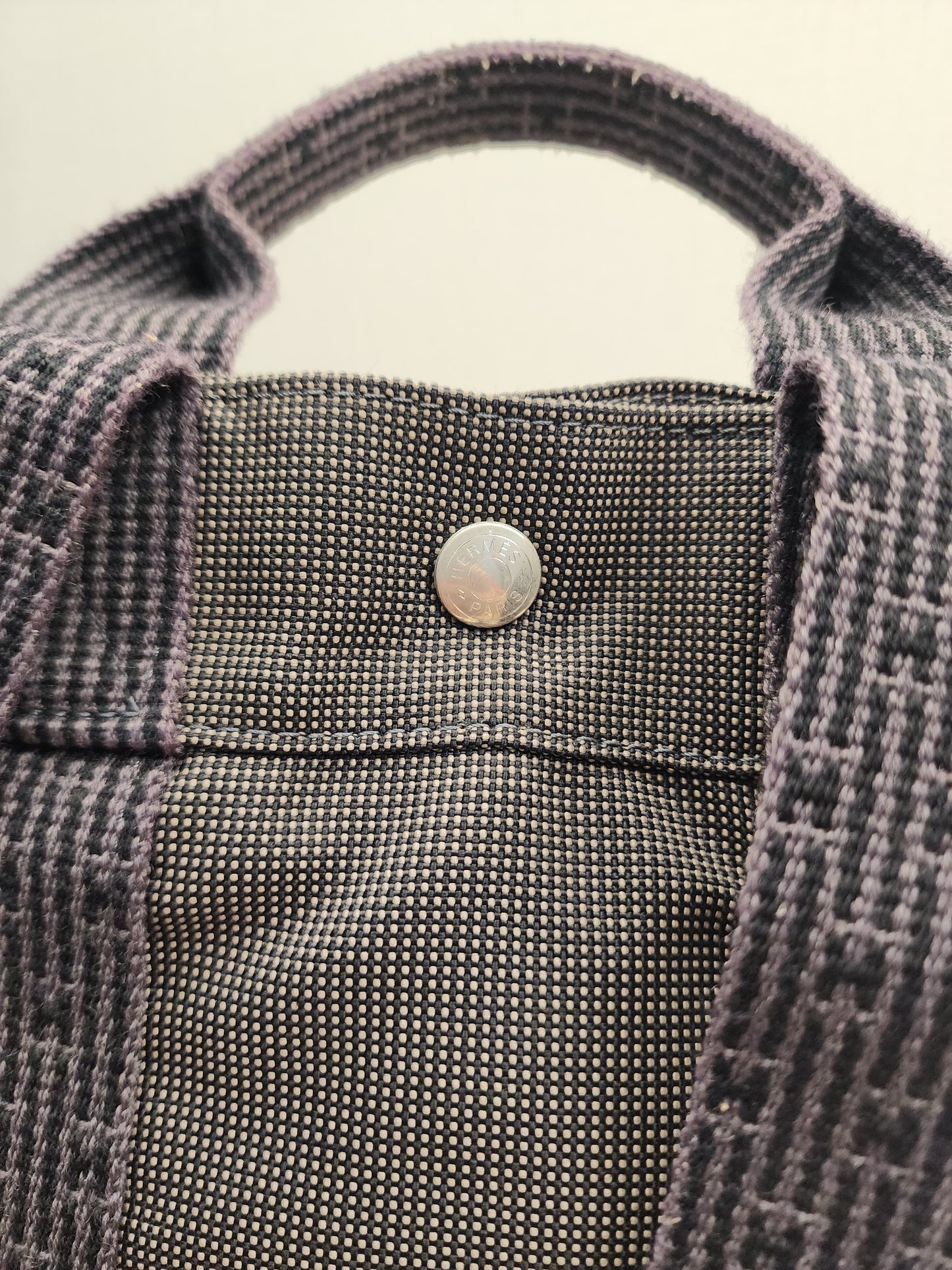 Hermes Grey Canvas Herline PM Backpack