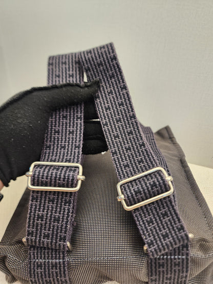 Hermes Grey Canvas Herline PM Backpack