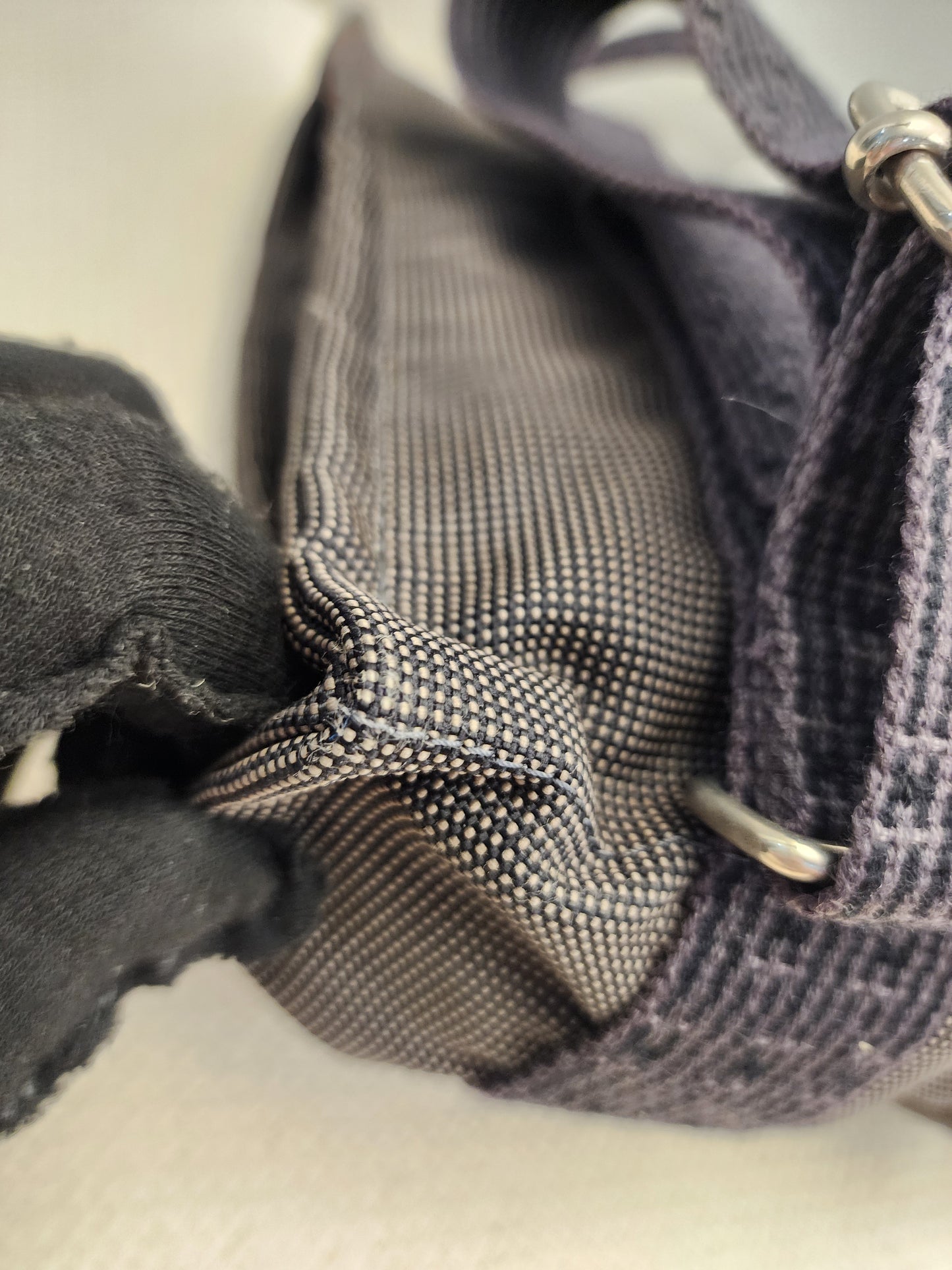 Hermes Grey Canvas Herline PM Backpack