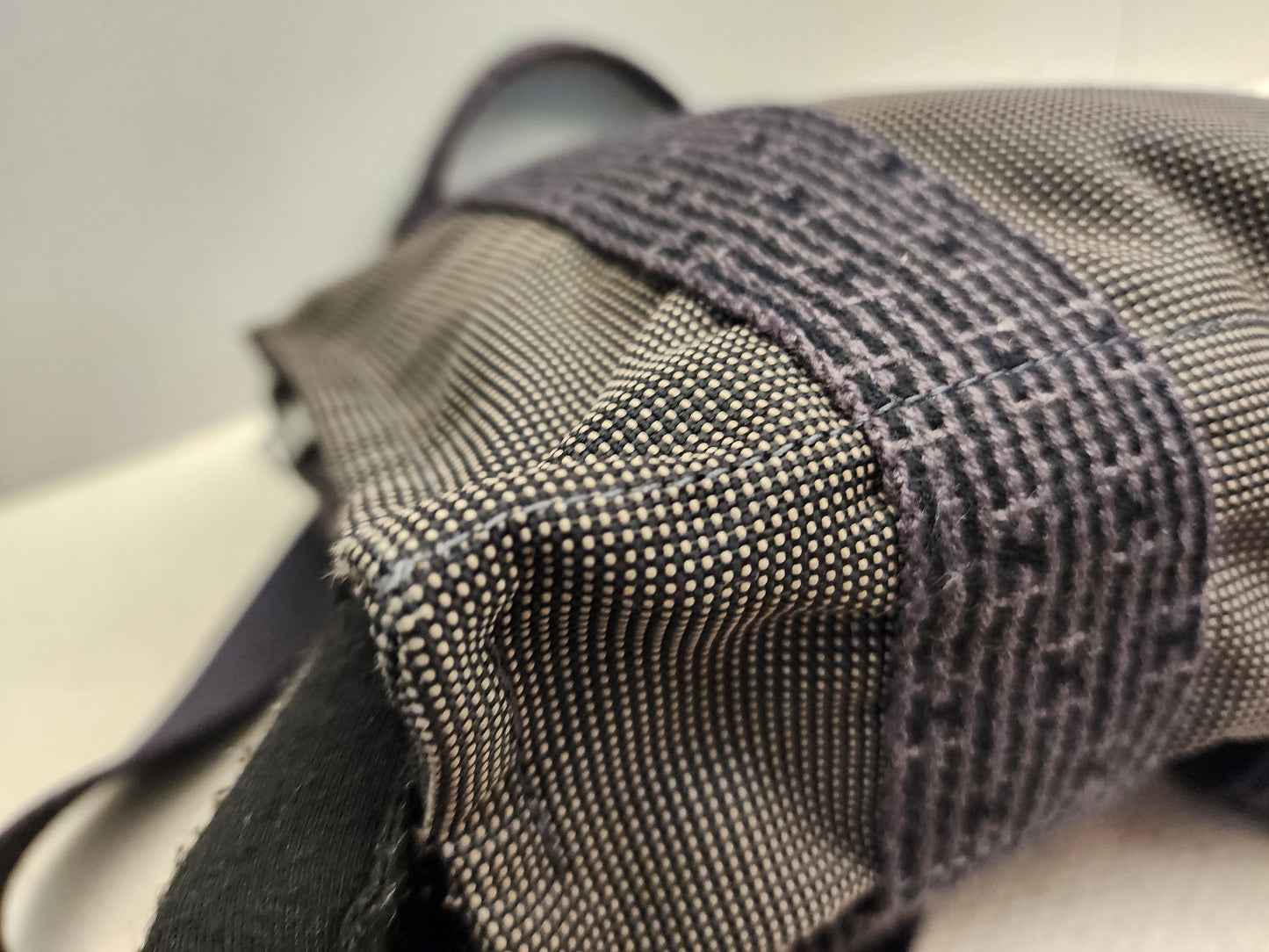 Hermes Grey Canvas Herline PM Backpack