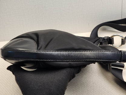 Prada Black Nylon Besace Messenger Bag