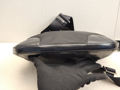 Prada Black Nylon Besace Messenger Bag