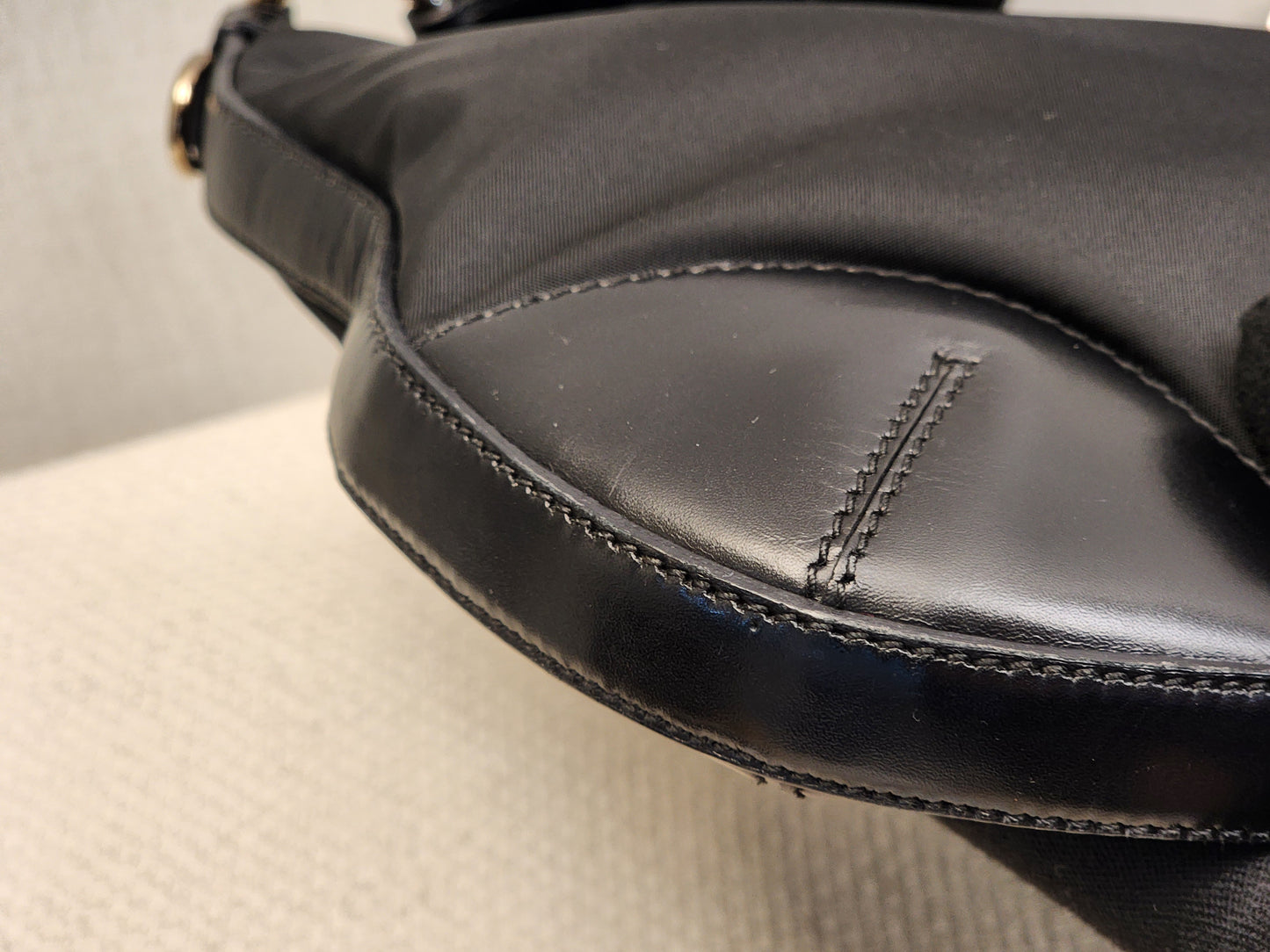 Prada Black Nylon Besace Messenger Bag