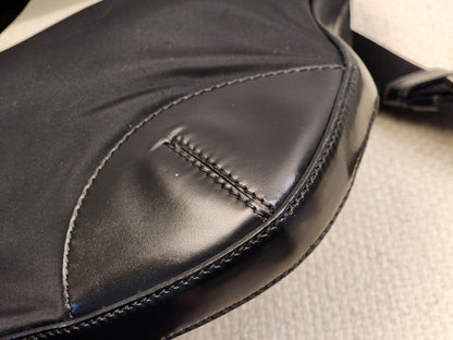 Prada Black Nylon Besace Messenger Bag