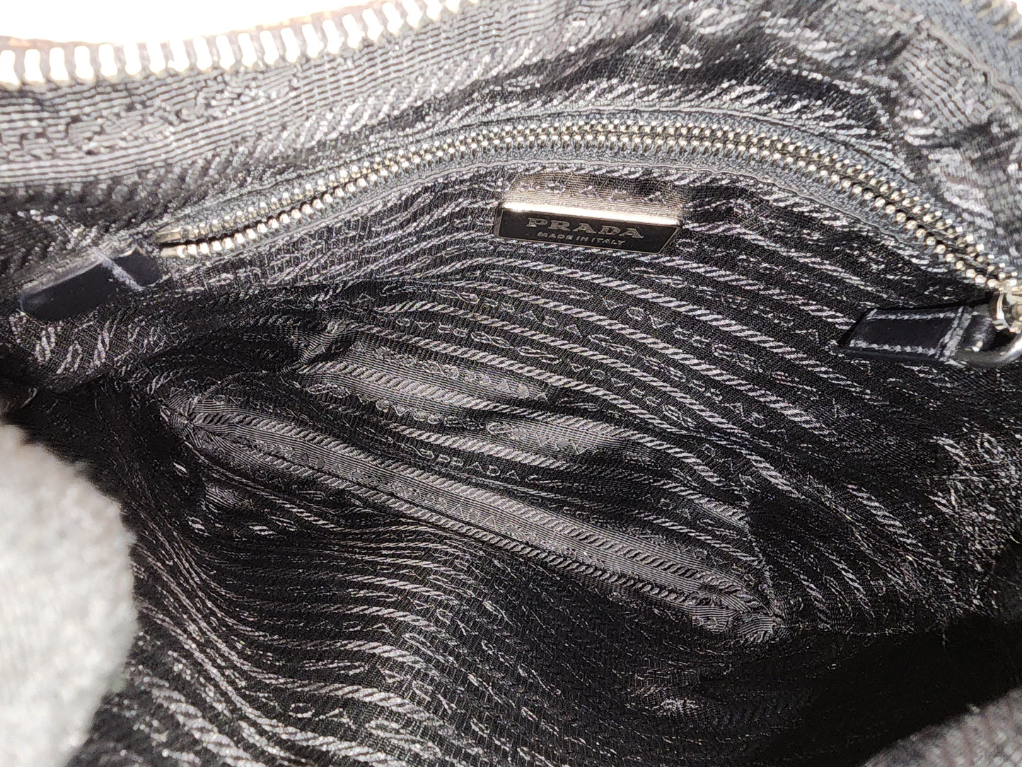 Prada Black Nylon Besace Messenger Bag
