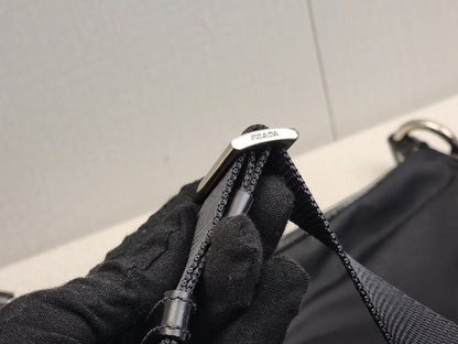 Prada Black Nylon Besace Messenger Bag