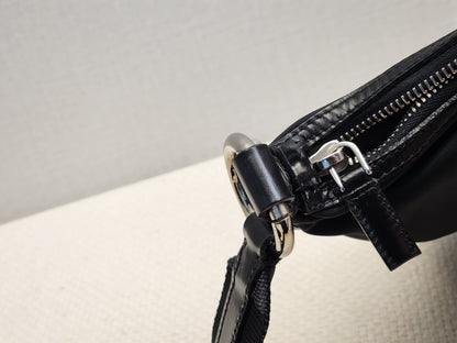 Prada Black Nylon Besace Messenger Bag