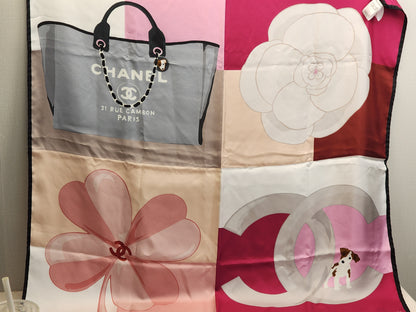 Chanel Silk 23P Coco Cambon Square Scarf