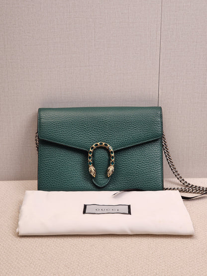 Gucci Green Calfskin Dionysus WOC
