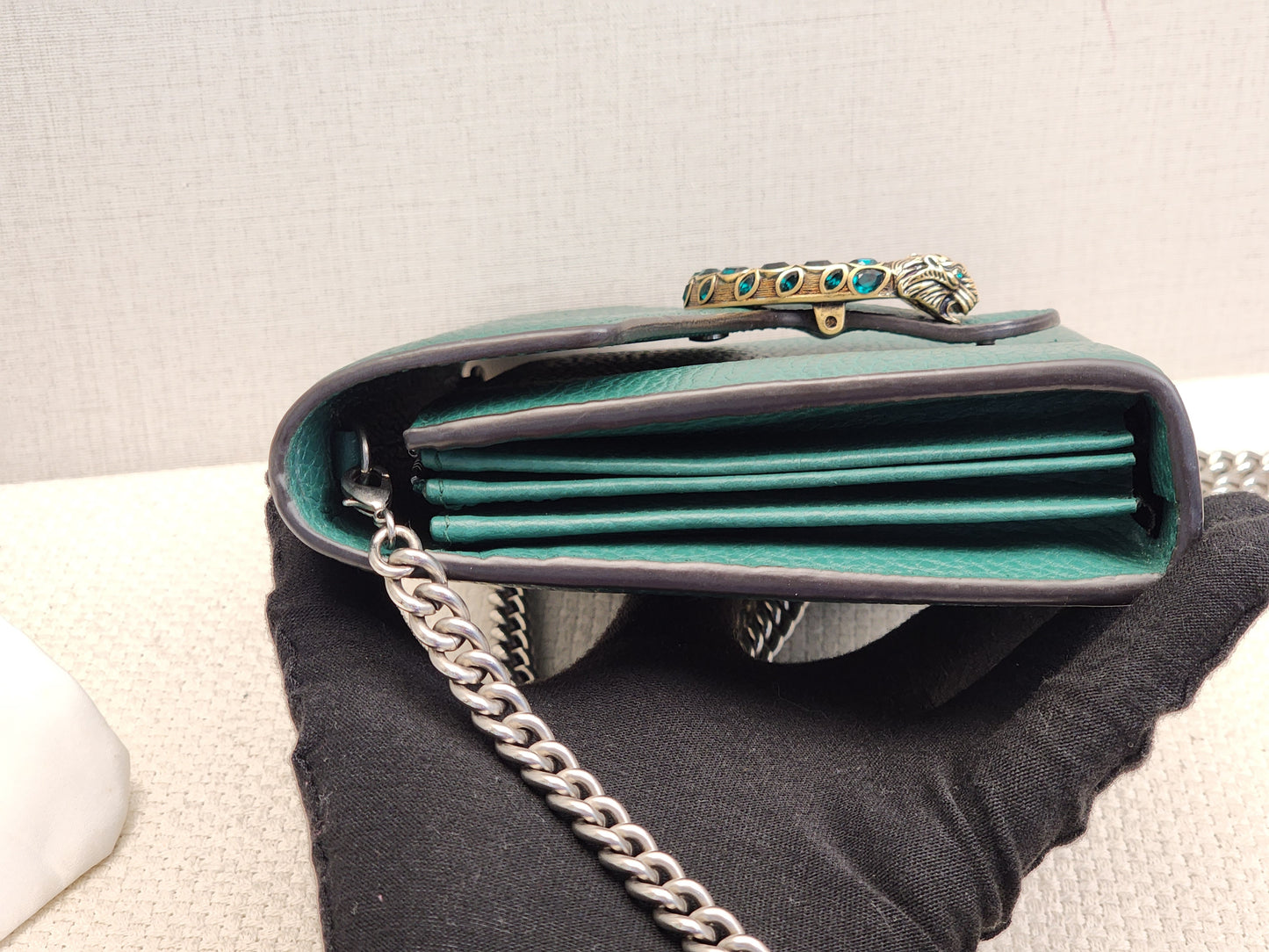 Gucci Green Calfskin Dionysus WOC