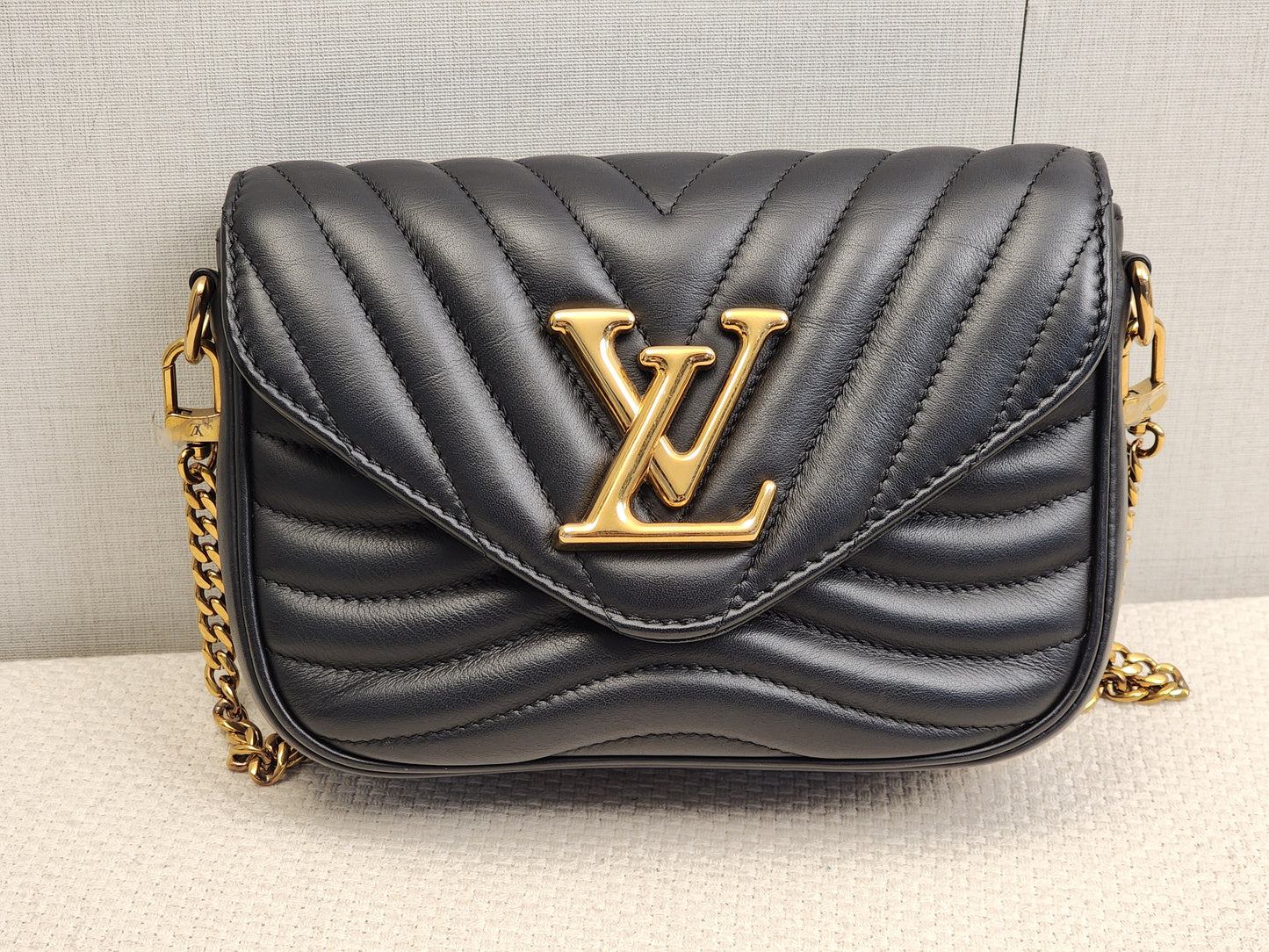 LV Black Calfskin New Wave Multi Pochette
