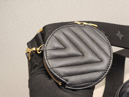 LV Black Calfskin New Wave Multi Pochette