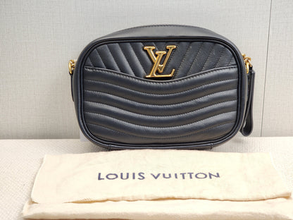 LV Black Calfskin Wave Camera Bag