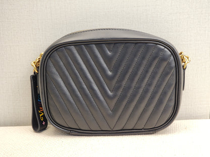 LV Black Calfskin Wave Camera Bag