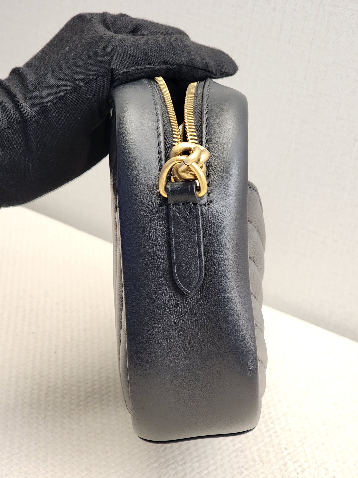 LV Black Calfskin Wave Camera Bag
