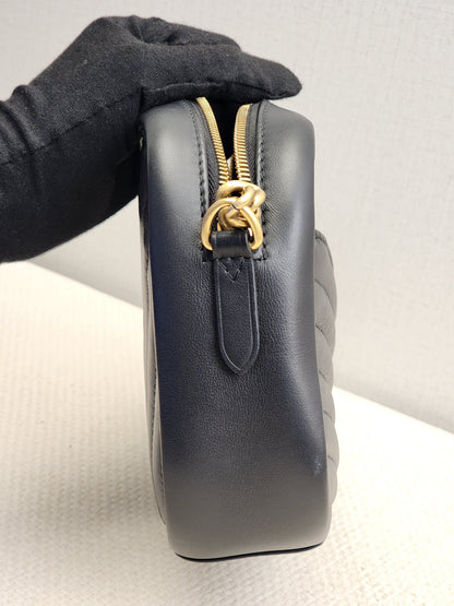 LV Black Calfskin Wave Camera Bag