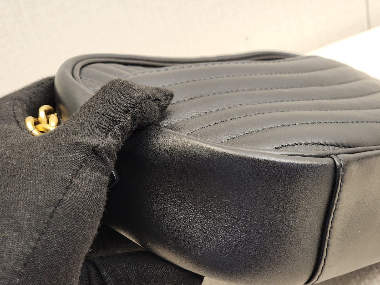 LV Black Calfskin Wave Camera Bag