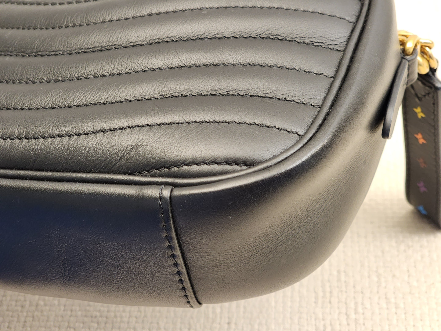 LV Black Calfskin Wave Camera Bag